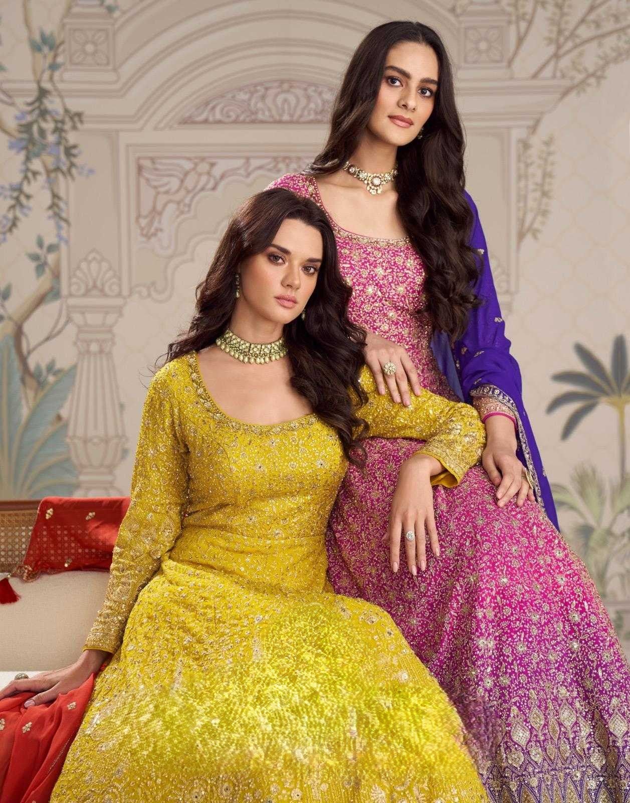 Premium Embroidered Gown With Dupatta